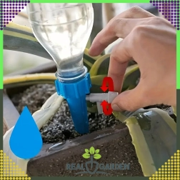 Juego de 10 unidades de goteros para macetas con botellas PET con grifo