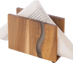 Soporte de servilletas de madera River 12 × 8,5 cm