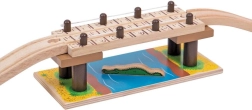 Puente safari de madera con cocodrilo Bigjigs Rail