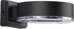 Luz LED solar de pared 24 LED, negra, IP44