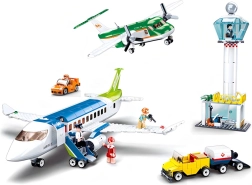 Sluban aeropuerto con dos aviones set de construcción