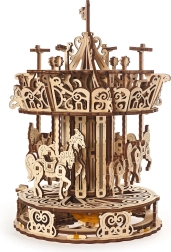 Carrusel mecánico de madera UGEARS 3D puzzle