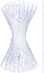 Pajita transparente 22 cm, 50 uds.