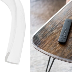 Cinta protectora de silicona transparente para bordes de muebles 1 m
