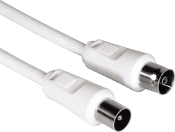 Cable de antena coaxial 75 dB, 5 m, blanco