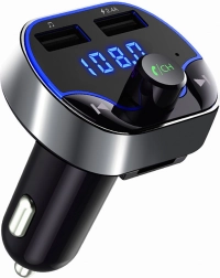 Transmisor FM Bluetooth para coche con USB y compatibilidad con MP3, WMA, FLAC y WAV