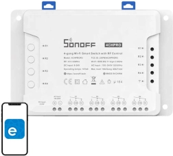 Interruptor inteligente Wi‑Fi Sonoff 4CHPRO R3