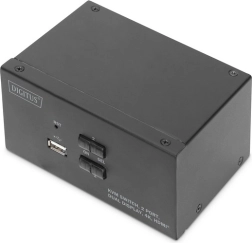 Conmutador KVM HDMI de 2 puertos para dos monitores 4K a 30 Hz