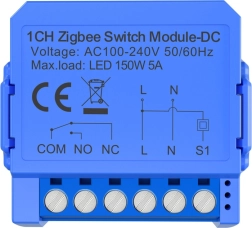 Avatto módulo de conmutación inteligente Zigbee de 1 canal con contacto DC sin tensión