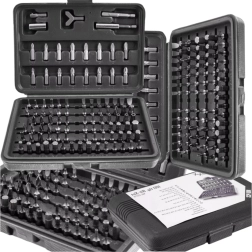 Juego de puntas 100 uds con estuche – TORX, imbus, tri‑wing, spanner