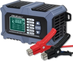 Cargador inteligente y probador de baterías 12 V 6 A con LCD y función de reparación para AGM, GEL y LiFePO4