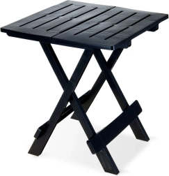 Mesa de jardín plegable negra 44 × 44 × 50 cm