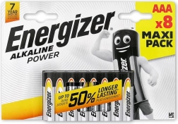 Baterías alcalinas AAA Energizer Alkaline Power, blíster 8 uds