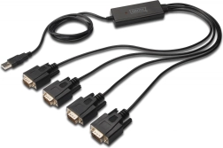 Adaptador USB a 4x RS232 con cable de 1,5 m