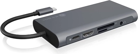 Icy Box estación de acoplamiento USB‑C con HDMI y VGA, LAN gigabit y Power Delivery