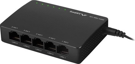 Conmutador LANBERG DSP2-1005 5x 1Gb/s Gigabit Ethernet de escritorio no gestionado 12V