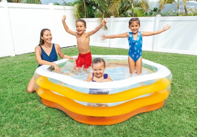 Piscina infantil hinchable naranja 185 x 180 cm
