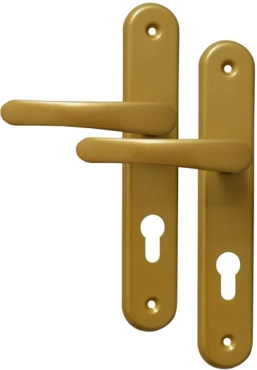 Herraje para puerta MICHAELA, manilla con cilindro de llave 72, dorado
