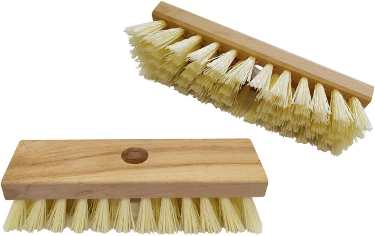 Cepillo de suelo para mango 20 cm, de madera con fibra de PP