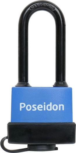Candado colgante POSEIDON 40 impermeable con arco prolongado y tapa del cilindro