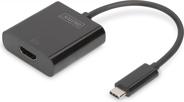 Adaptador USB‑C a HDMI 4K con audio, negro