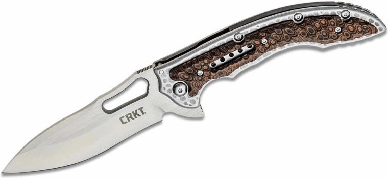 CRKT Fossil Brown navaja de bolsillo de 10 cm
