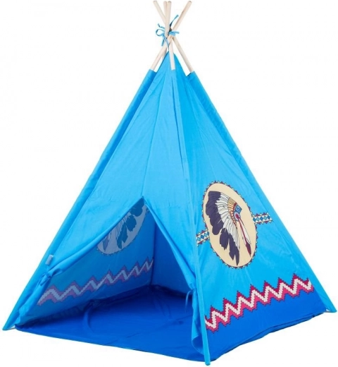 Tienda tipi infantil con ventana – Azul
