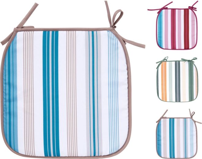 Cojín para silla de jardín a rayas 38 × 38 cm (poliéster, mezcla de colores)