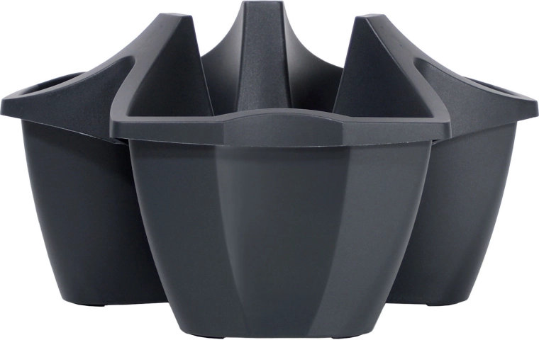 Maceta Crown 48 cm antracita