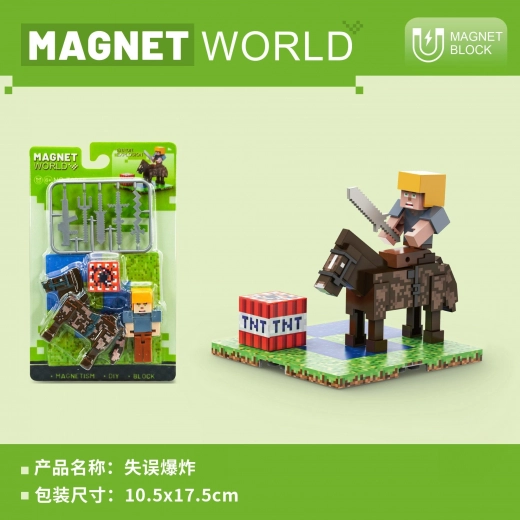 Juego de construcción Magnet World Mistake Explosion