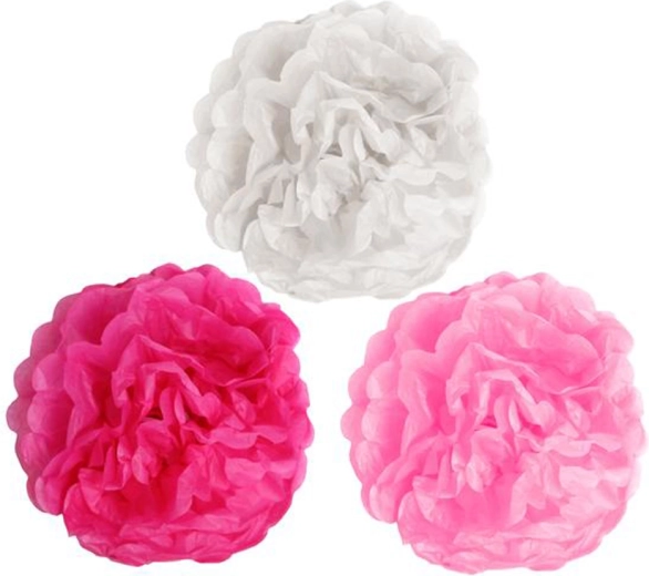 Borlas de papel para fiesta TORO 25 cm, set de 3 uds