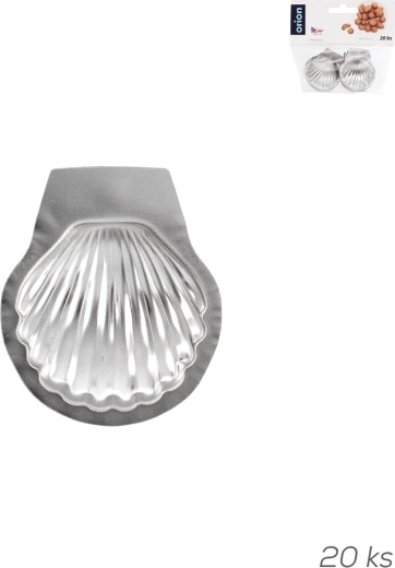 Moldes para pastas en forma de concha de hojalata estañada, 20 uds