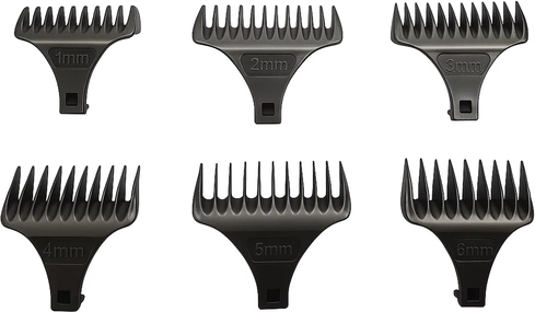 6 peines guía para longitudes de corte de 1–6 mm
