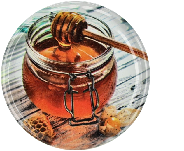 Tapa twist-off F 82 para tarros de miel (con centro de control), 750 uds