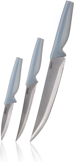 Juego de cuchillos de cocina SAPHYR, 3 piezas, mangos grises