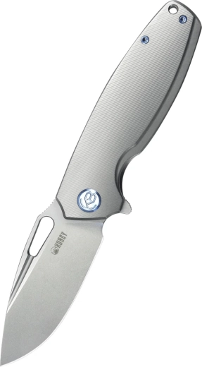 Kubey Tityus cuchillo plegable de bolsillo 8,6 cm titanio gris