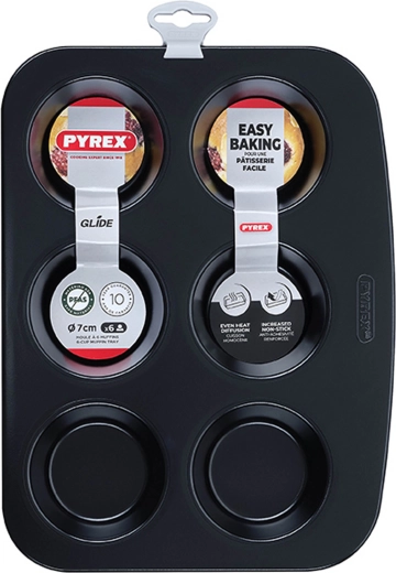 Molde para muffins PYREX, 6 uds., 6 × 3,5 cm