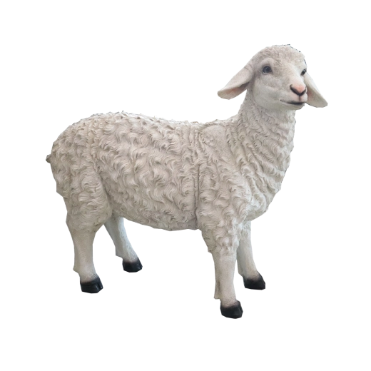 Figura navideña de oveja de resina 80 × 29,2 × 68,6 cm