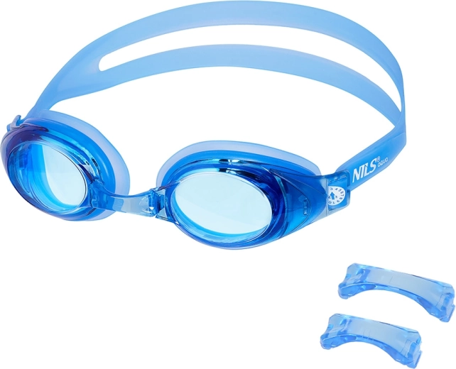 Gafas de natación NILS Aqua azules con anti-fog y protección UV