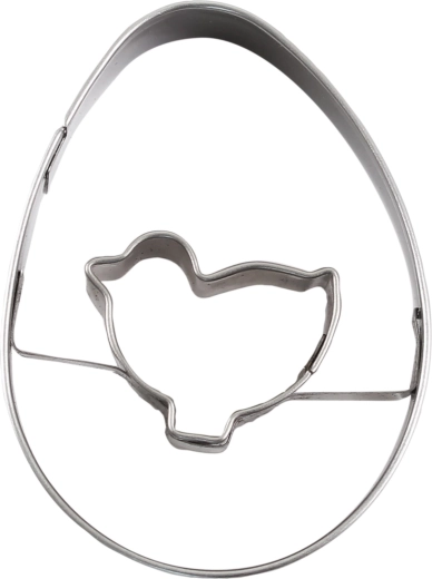 Cortadores de Pascua con forma de pollito de acero inoxidable 4–6 cm