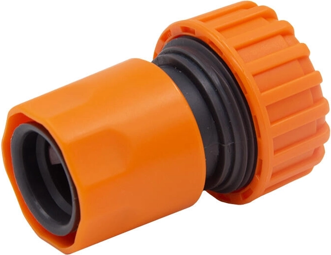 Conector rápido con válvula de cierre 3/4 para mangueras de jardín AQUA
