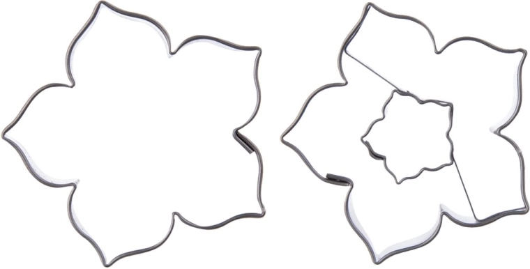Cortador de acero inoxidable – lirio con centro, 2 uds