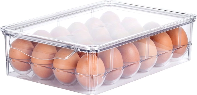 Capacidad para 24 huevos en compartimentos seguros