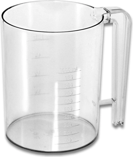 Recipiente para batidora manual 1,0 l con escala de medición, plástico transparente