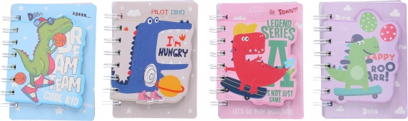Bloc de notas de bolsillo 8,6 × 12 cm, 80 hojas, motivo de dinosaurio