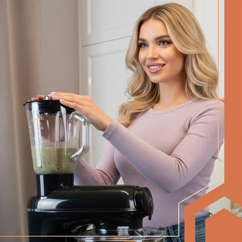 Batidora de vaso de vidrio 1,5 l para smoothies y sopas