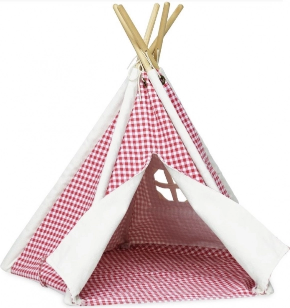 Mini tipi para muñecas – a cuadros