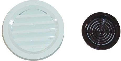 Rejilla de ventilación con malla, diámetro 75 mm, marrón