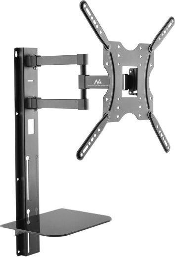 Soporte de pared para TV 32–55" con estante, VESA 400×400, 30 kg – MACLEAN