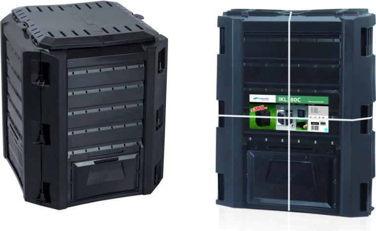 Compostador Compogreen 380 l – negro, sin embalaje